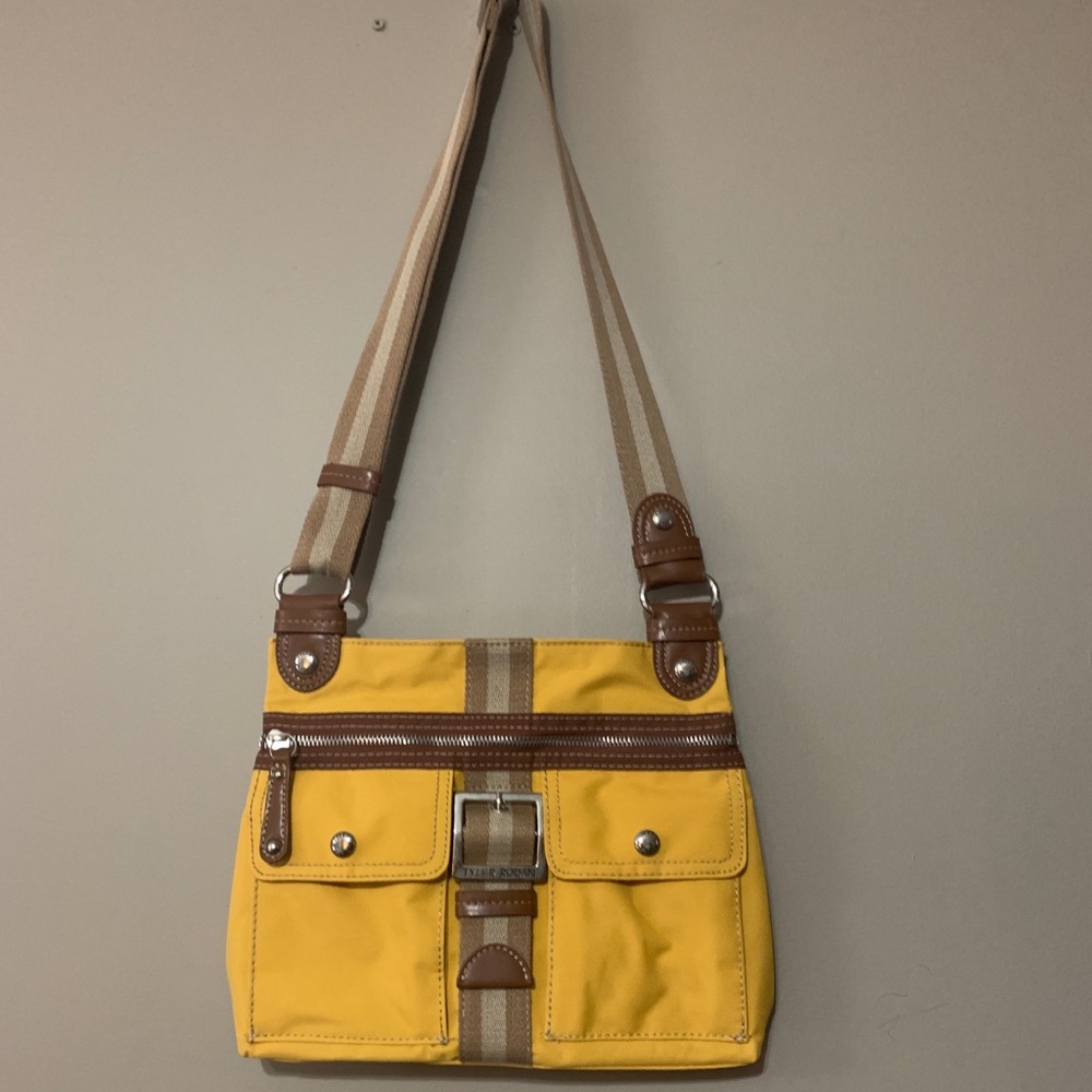Tyler Rodan Yellow and Brown Purse Bag